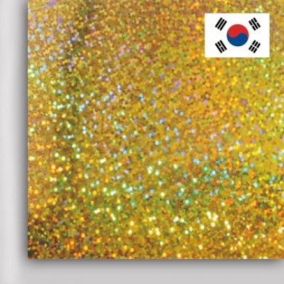 Термотрансферная пленка "Hologram", цвет золото 19х25 см